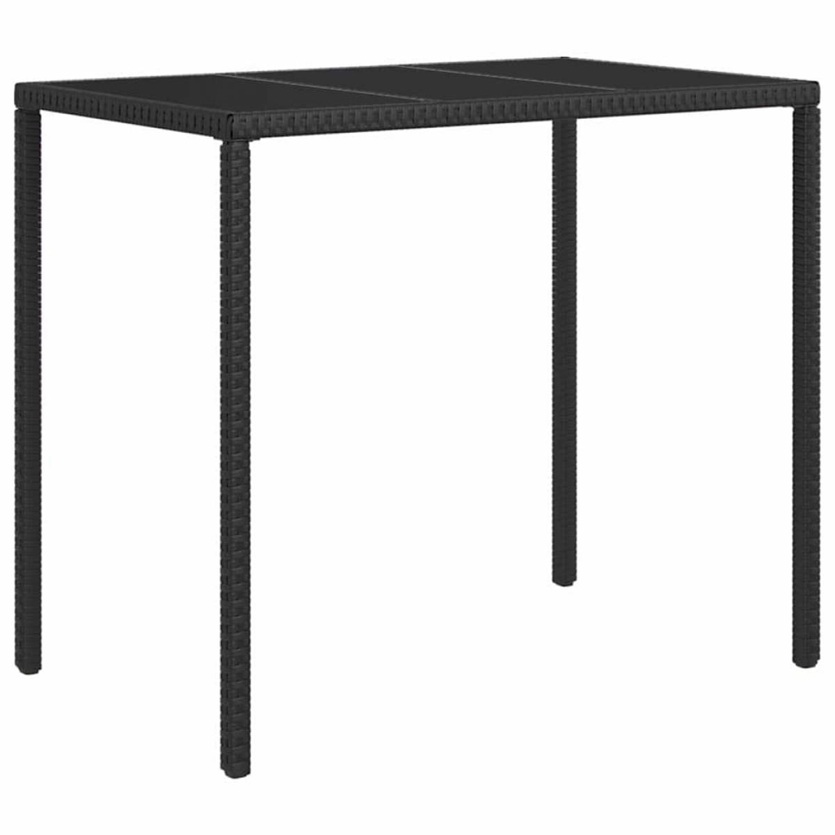 Juego de jardín con cojines 4 piezas ratán sintético negro