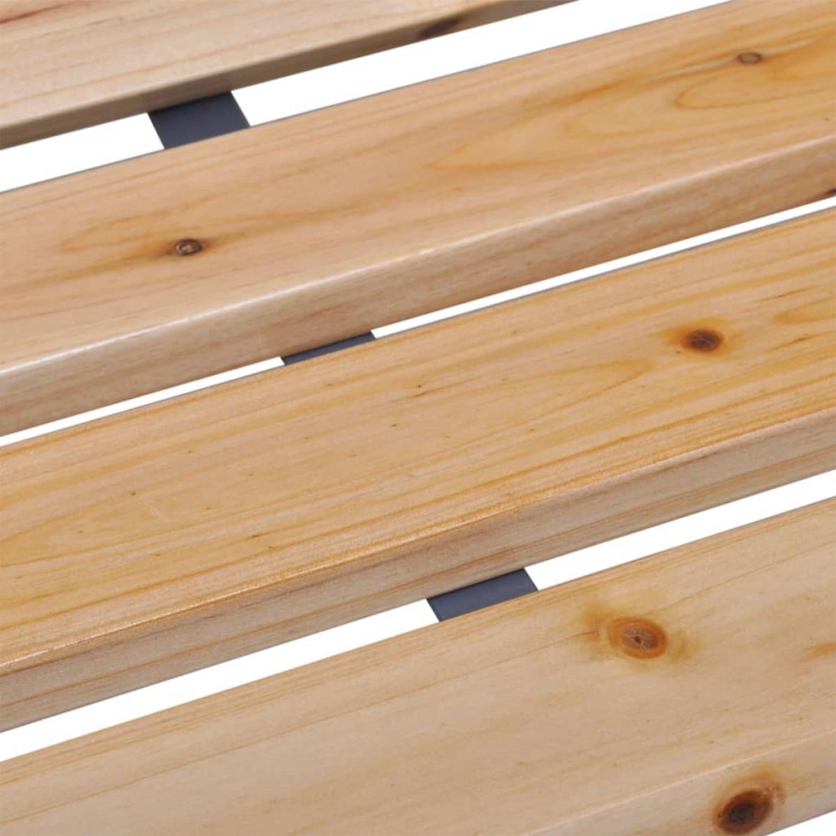 Banco de jardín madera maciza abeto 112 cm
