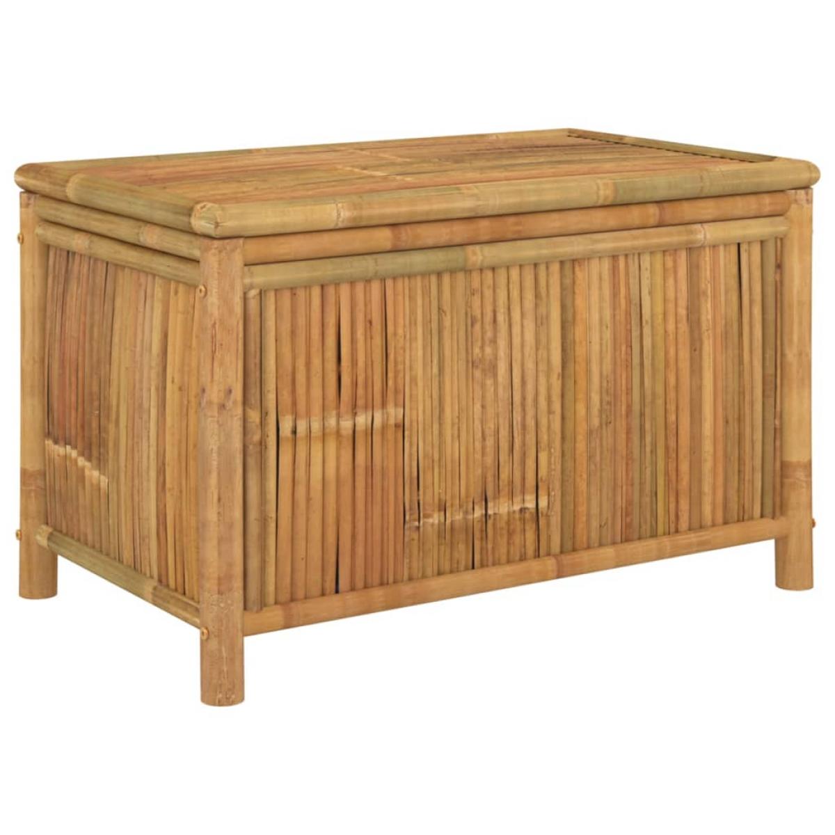 Caja de almacenaje de jardín bambú 90x52x55 cm