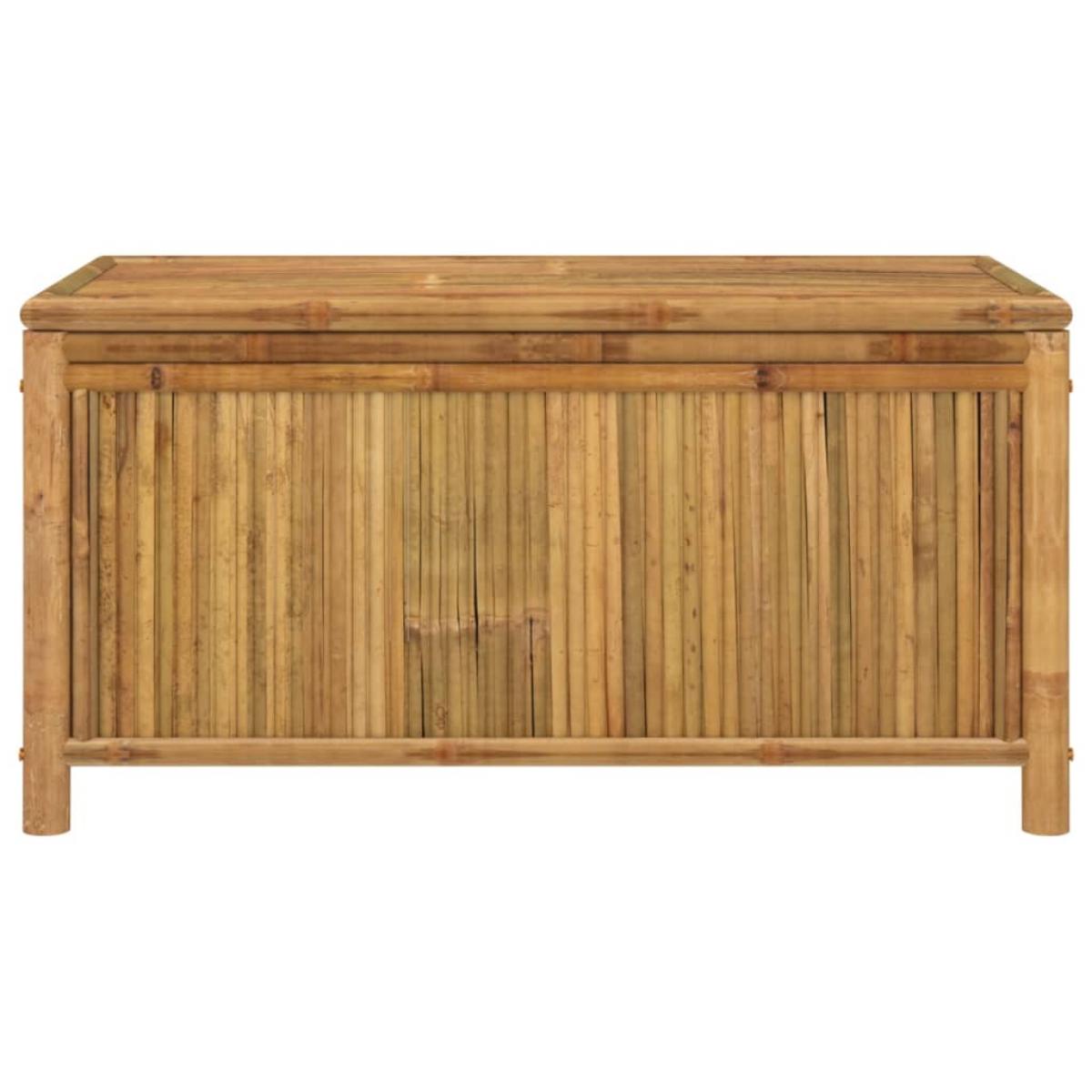 Caja de almacenaje de jardín bambú 110x52x55 cm