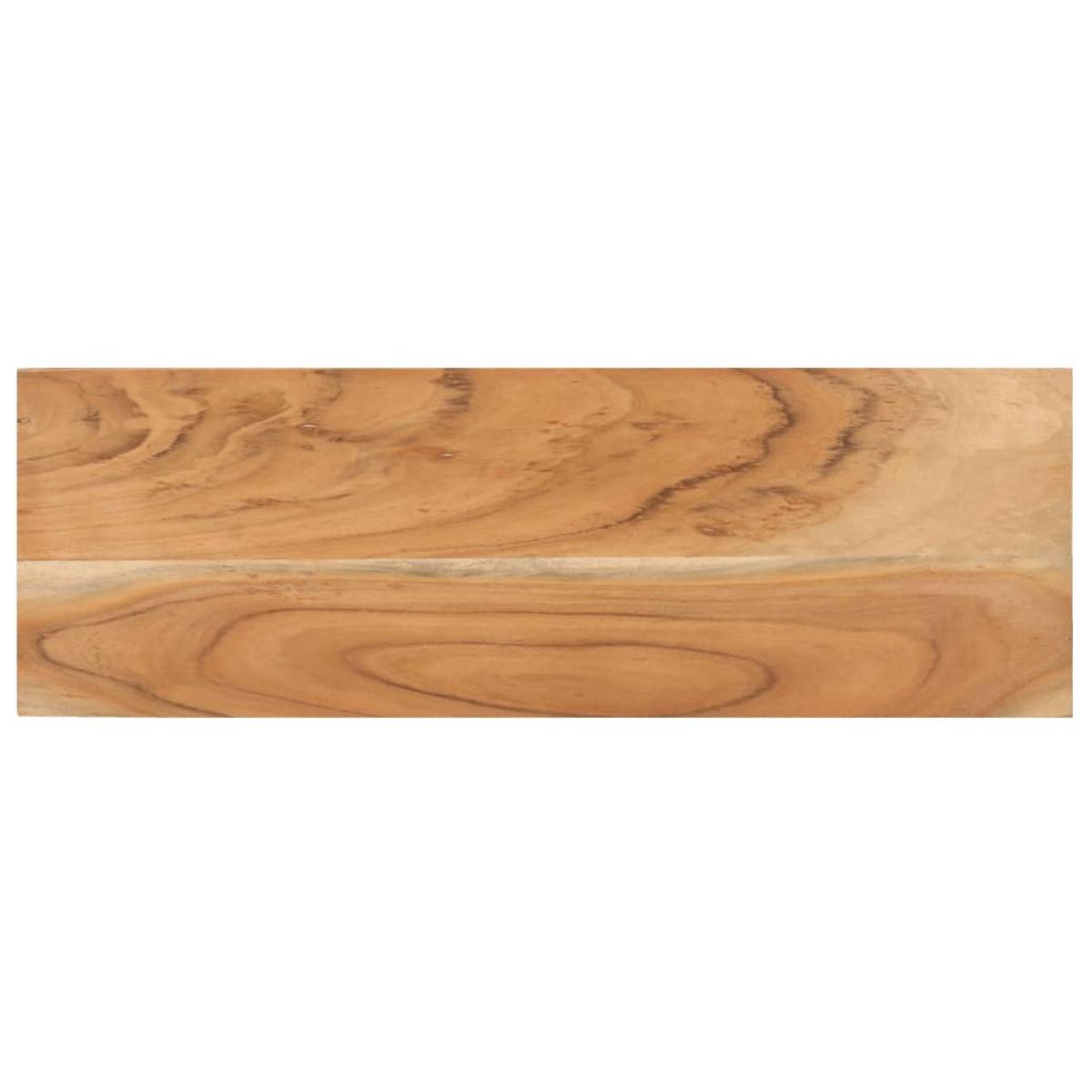 Mesa de centro de madera maciza de acacia 90x30x40 cm