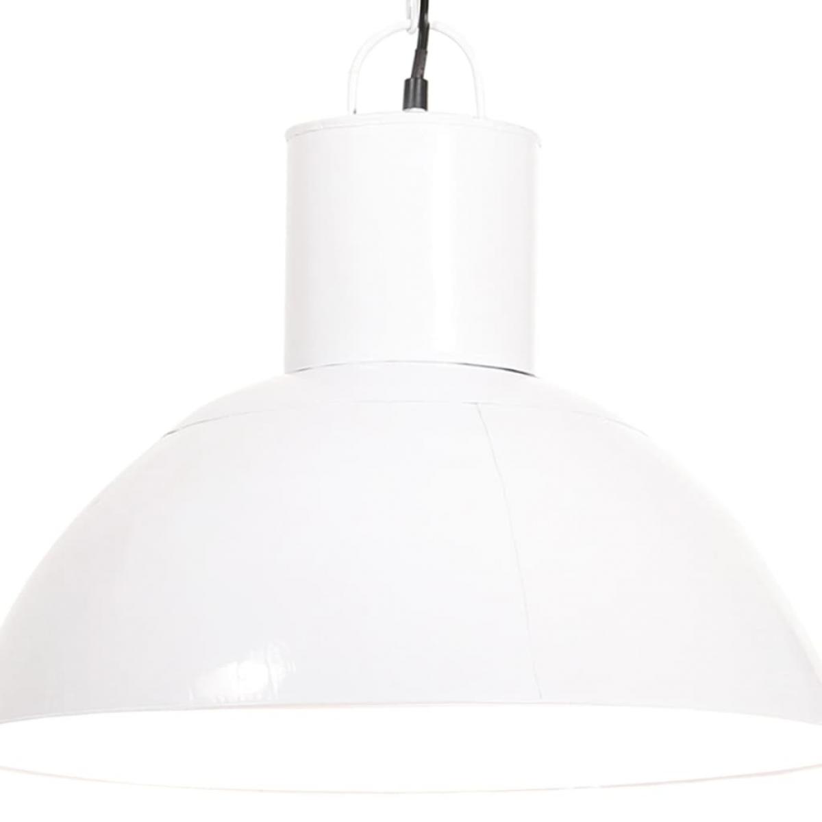 Lámpara colgante redonda 25 W blanca 48 cm E27