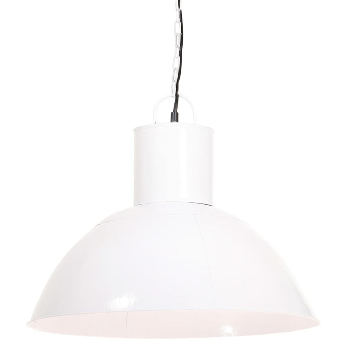 Lámpara colgante redonda 25 W blanca 48 cm E27