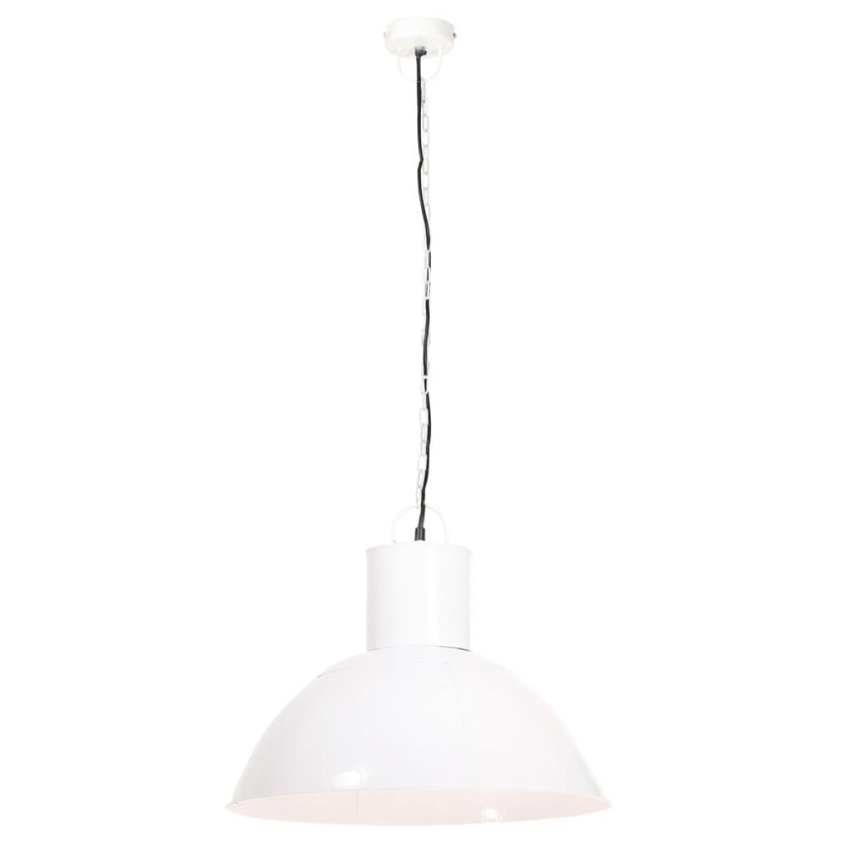Lámpara colgante redonda 25 W blanca 48 cm E27