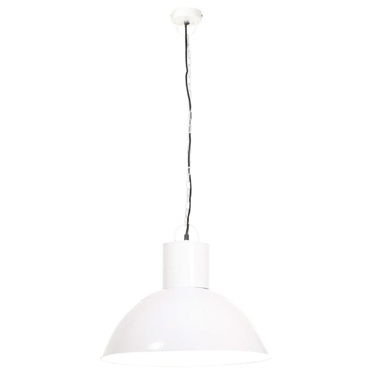 Lámpara colgante redonda 25 W blanca 48 cm E27