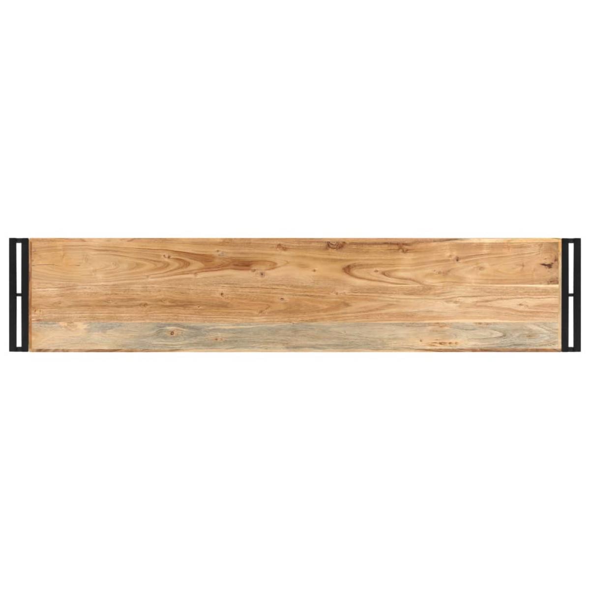 Mesa consola de madera maciza de acacia 150x30x75 cm