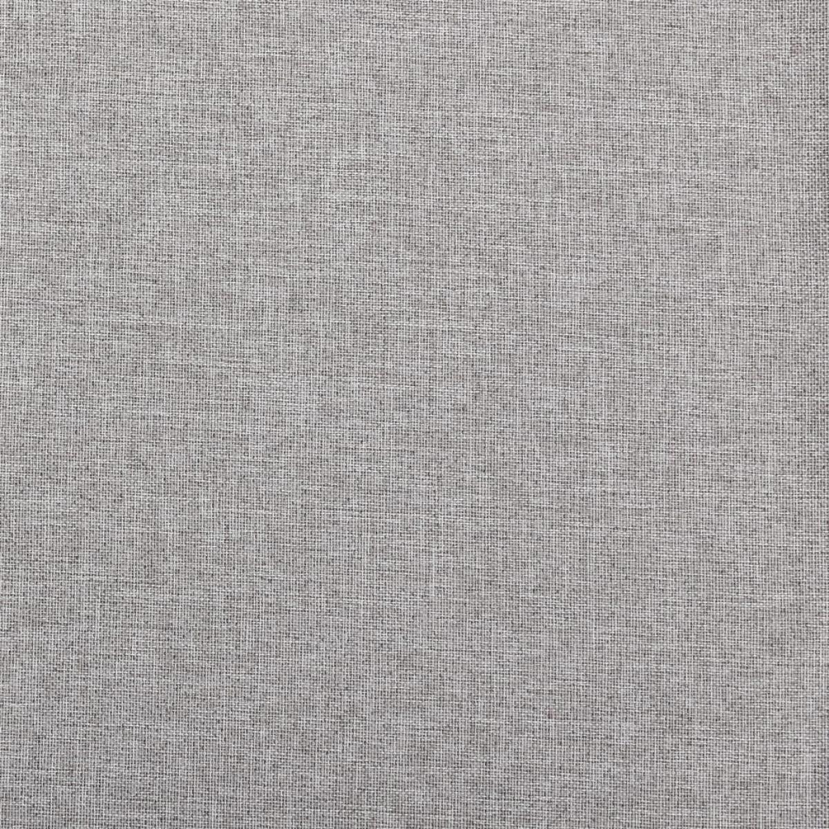 Cortina opaca con ganchos look de lino gris 290x245 cm