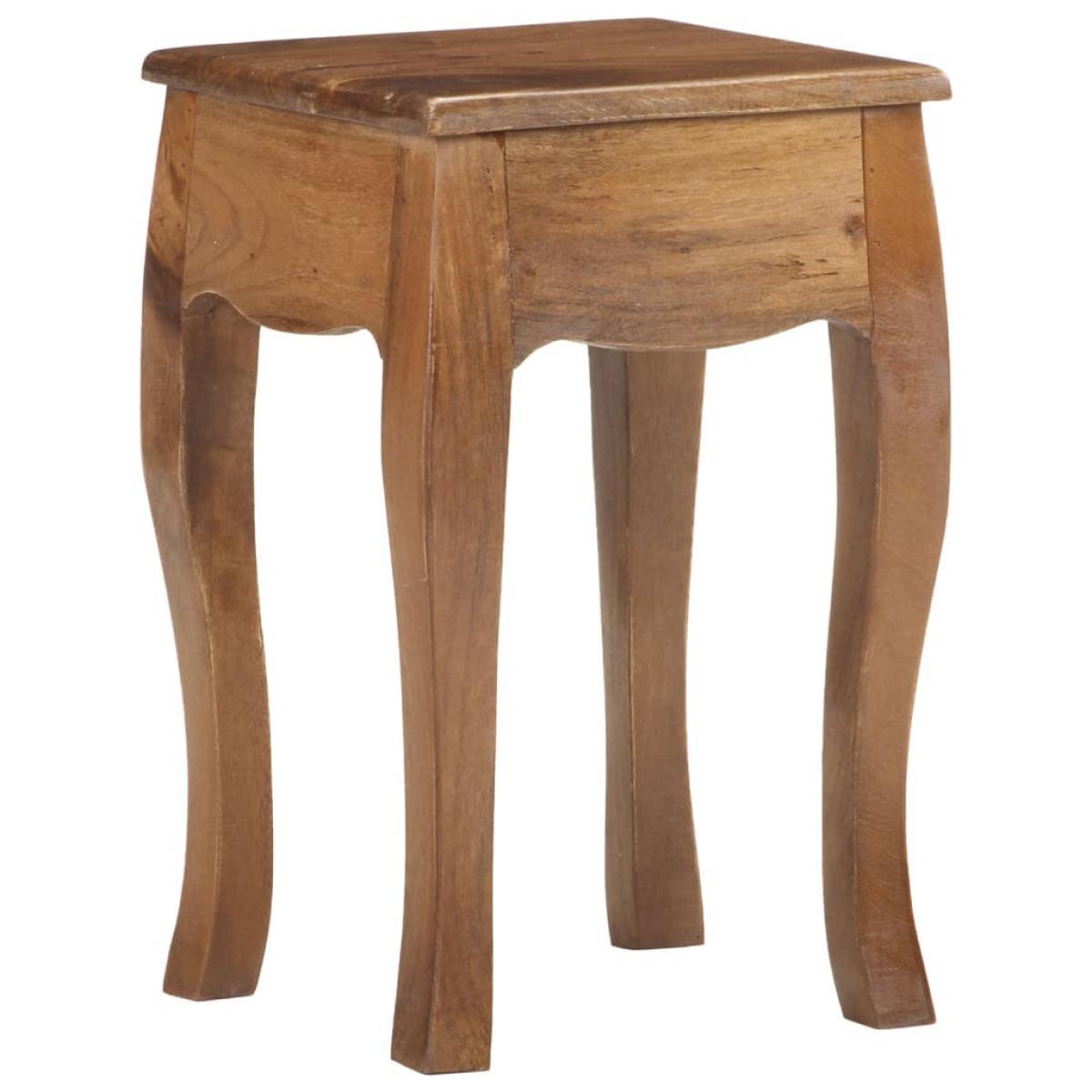 Mesita de noche de madera maciza de mango 28x28x46 cm