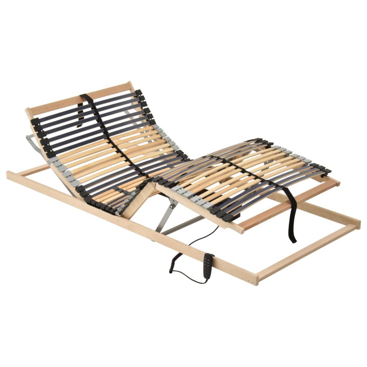 Cama somier eléctrico de láminas sin colchón 7 zonas 80x200 cm