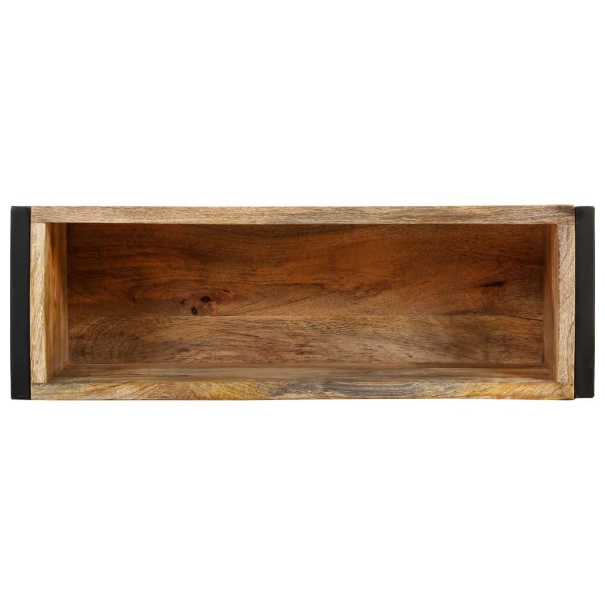 Jardinera de madera de mango rugosa 60x20x68 cm