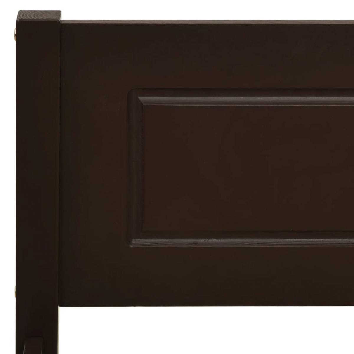 Estructura cama sin colchón madera pino marrón oscuro 200x200cm