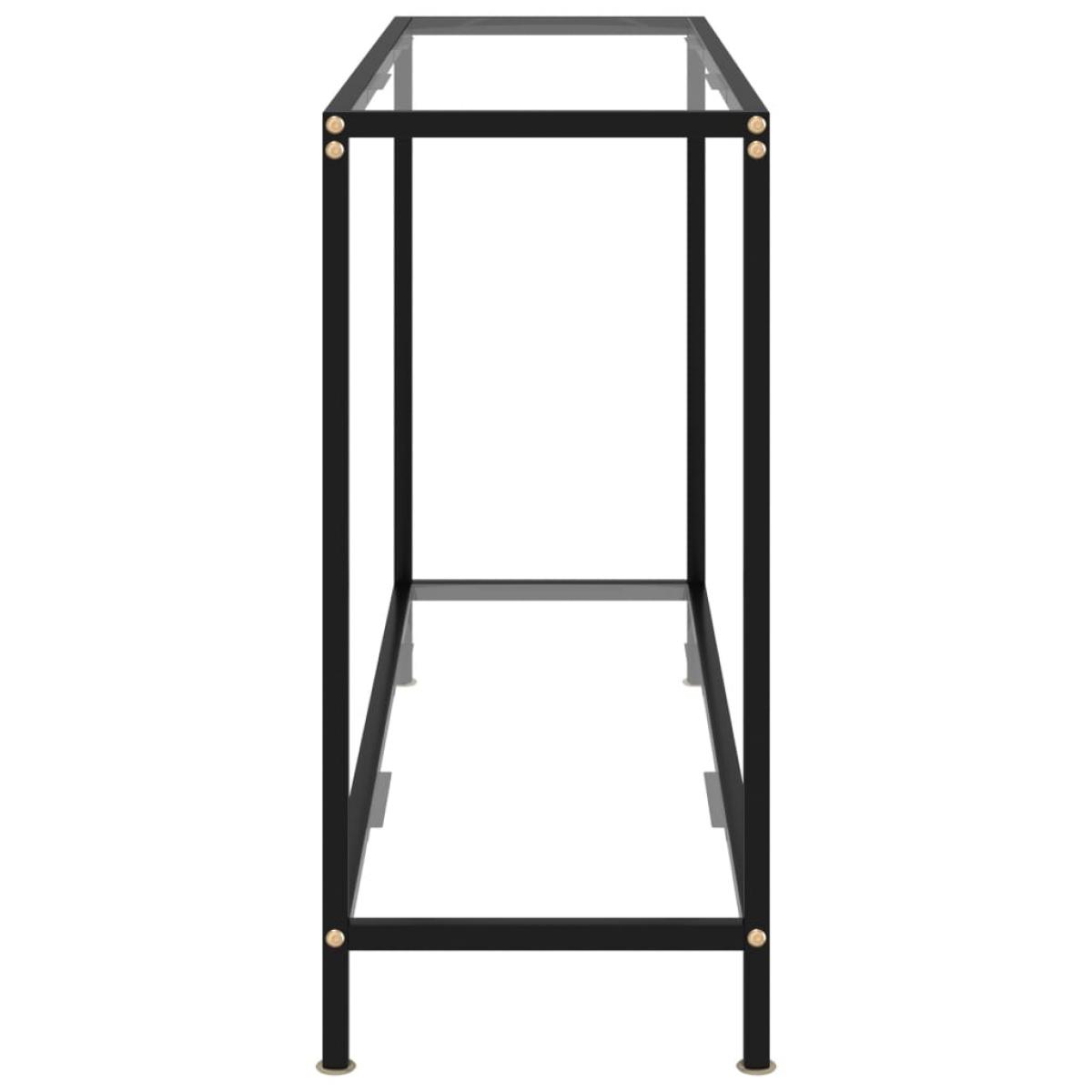 Mesa de consola transparente vidrio templado 120x35x75 cm