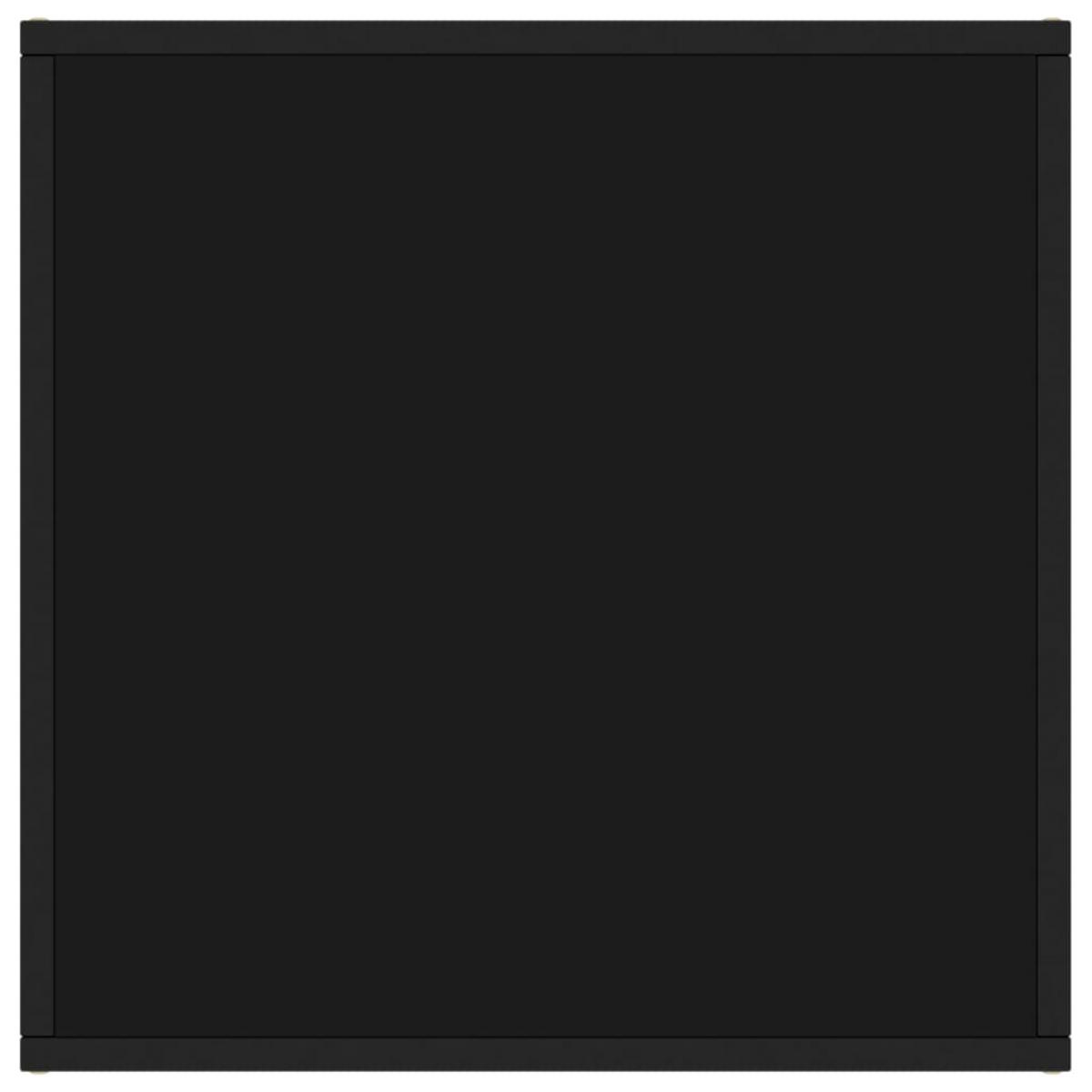 Mesa de centro negra con vidrio negro 60x60x35 cm