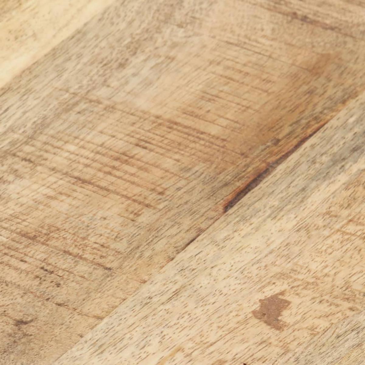 Mesa de centro de madera maciza de mango gris 68x68x30 cm