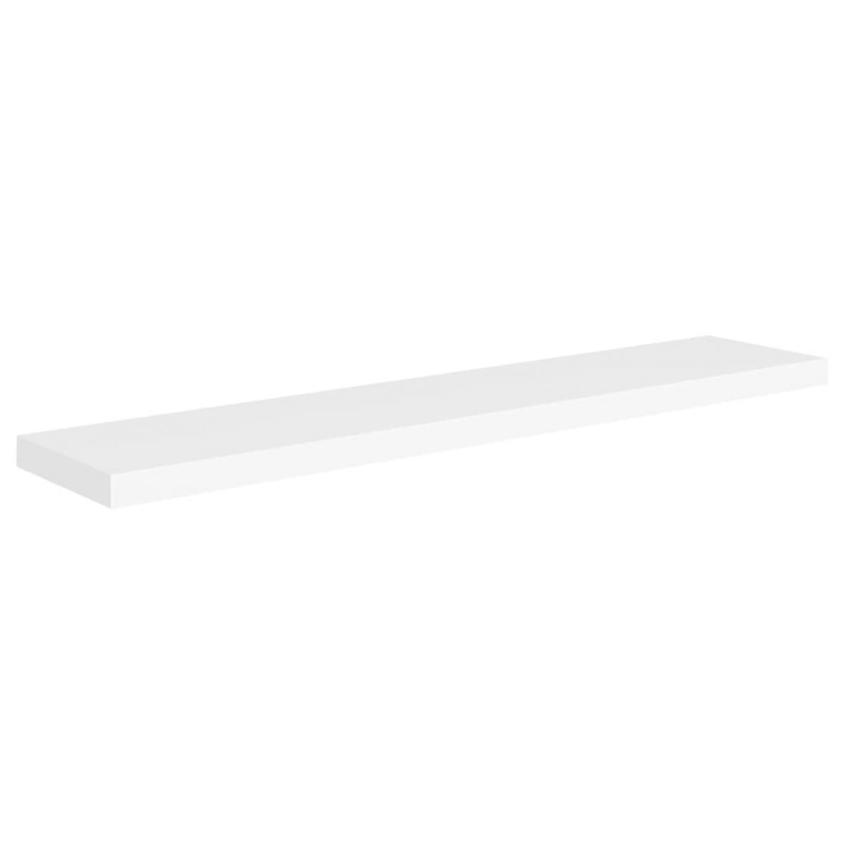 Estante flotante de pared 4 uds MDF blanco 120x23,5x3,8 cm