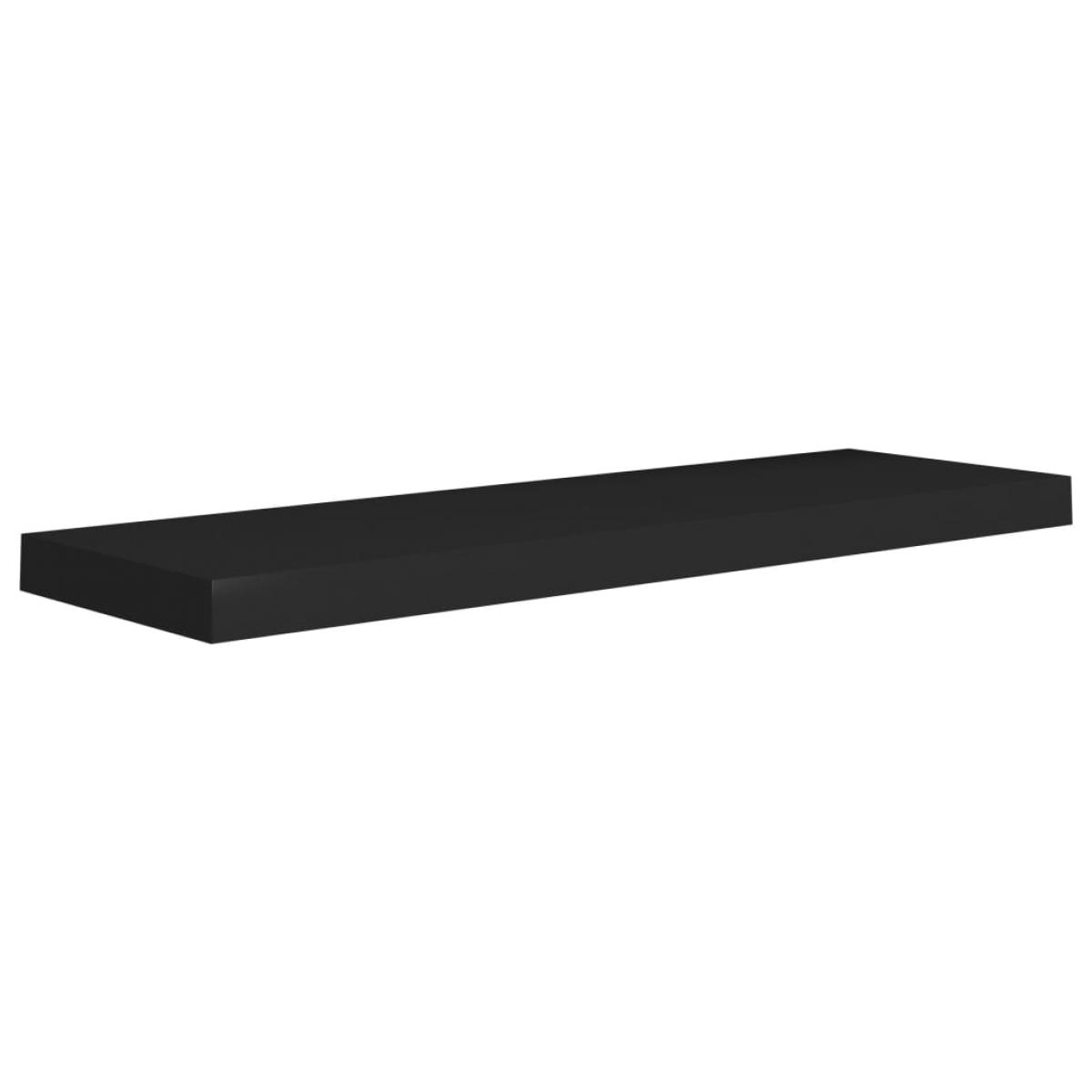 Estantes flotantes de pared 2 uds MDF negro 80x23,5x3,8 cm