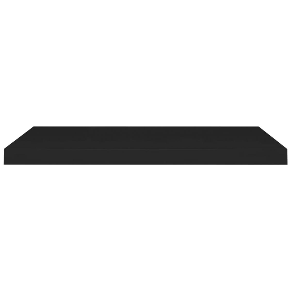 Estantes flotantes de pared 2 uds MDF negro 80x23,5x3,8 cm