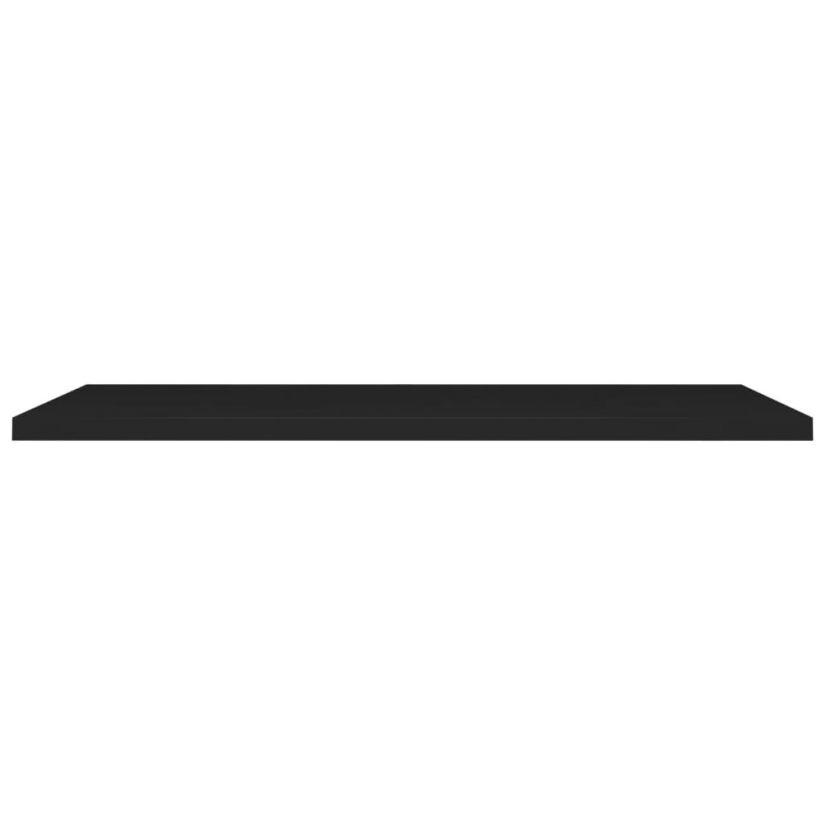 Estante flotante de pared MDF negro 120x23,5x3,8 cm