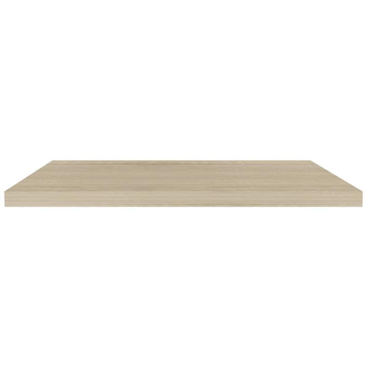 Estantes flotantes de pared 2 uds MDF roble 90x23,5x3,8 cm