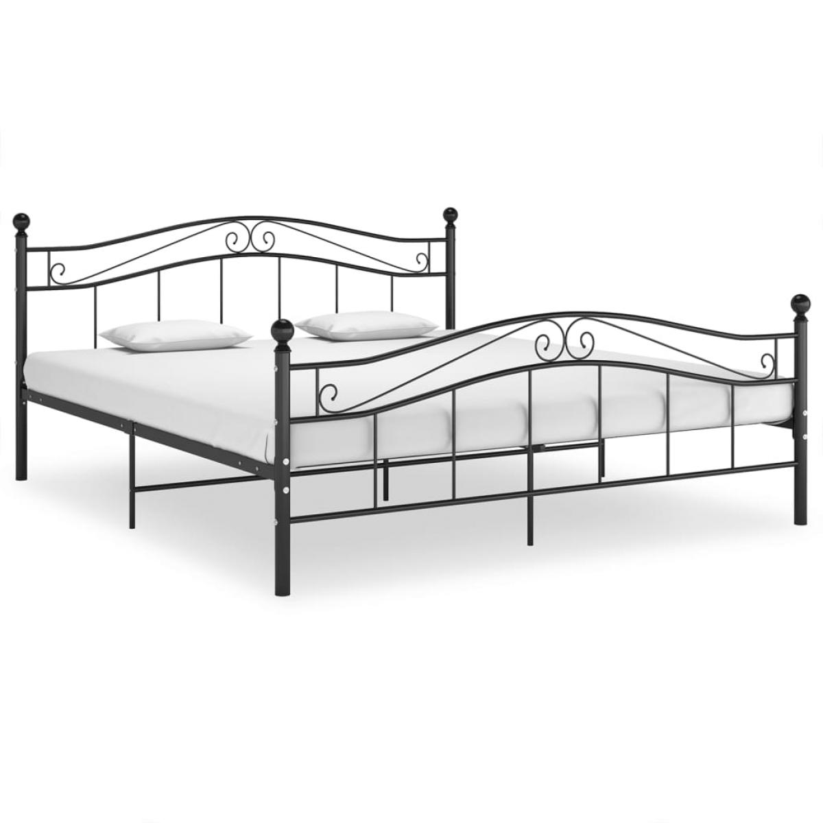 Estructura de cama de metal negro 180x200 cm