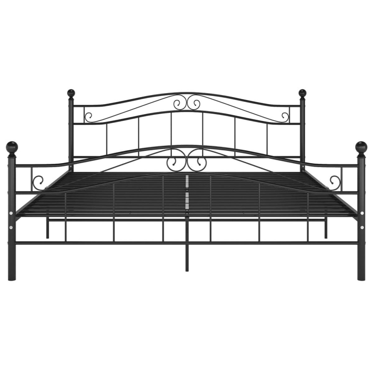Estructura de cama de metal negro 180x200 cm