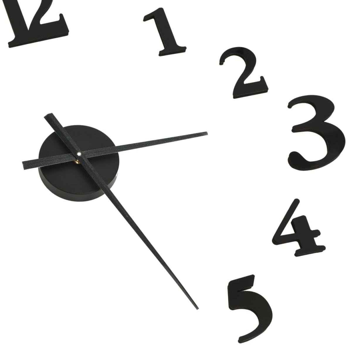 Reloj 3D de pared con diseño moderno blanco y negro 100 cm XXL