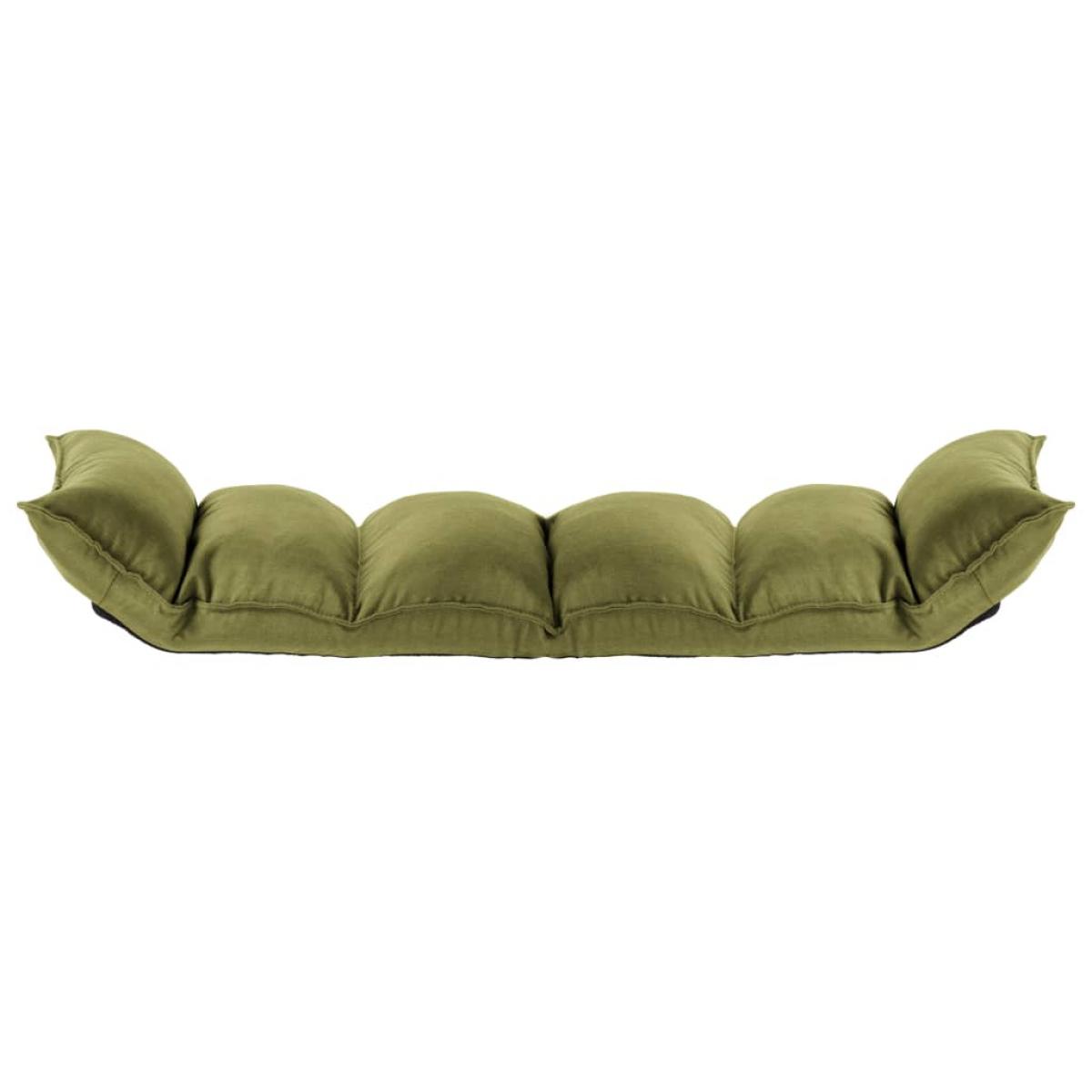 Tumbona de suelo plegable de tela verde