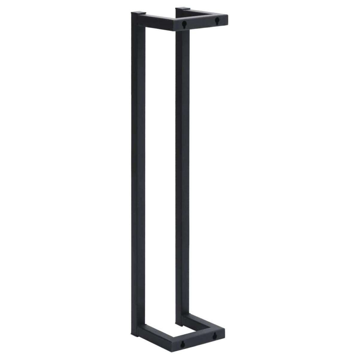 Toallero de hierro negro 12,5x12,5x60 cm
