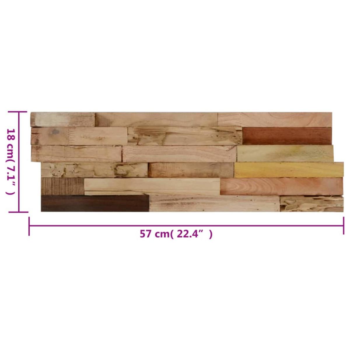 Paneles de revestimiento de pared 10 uds 1,03 m² teca reciclada