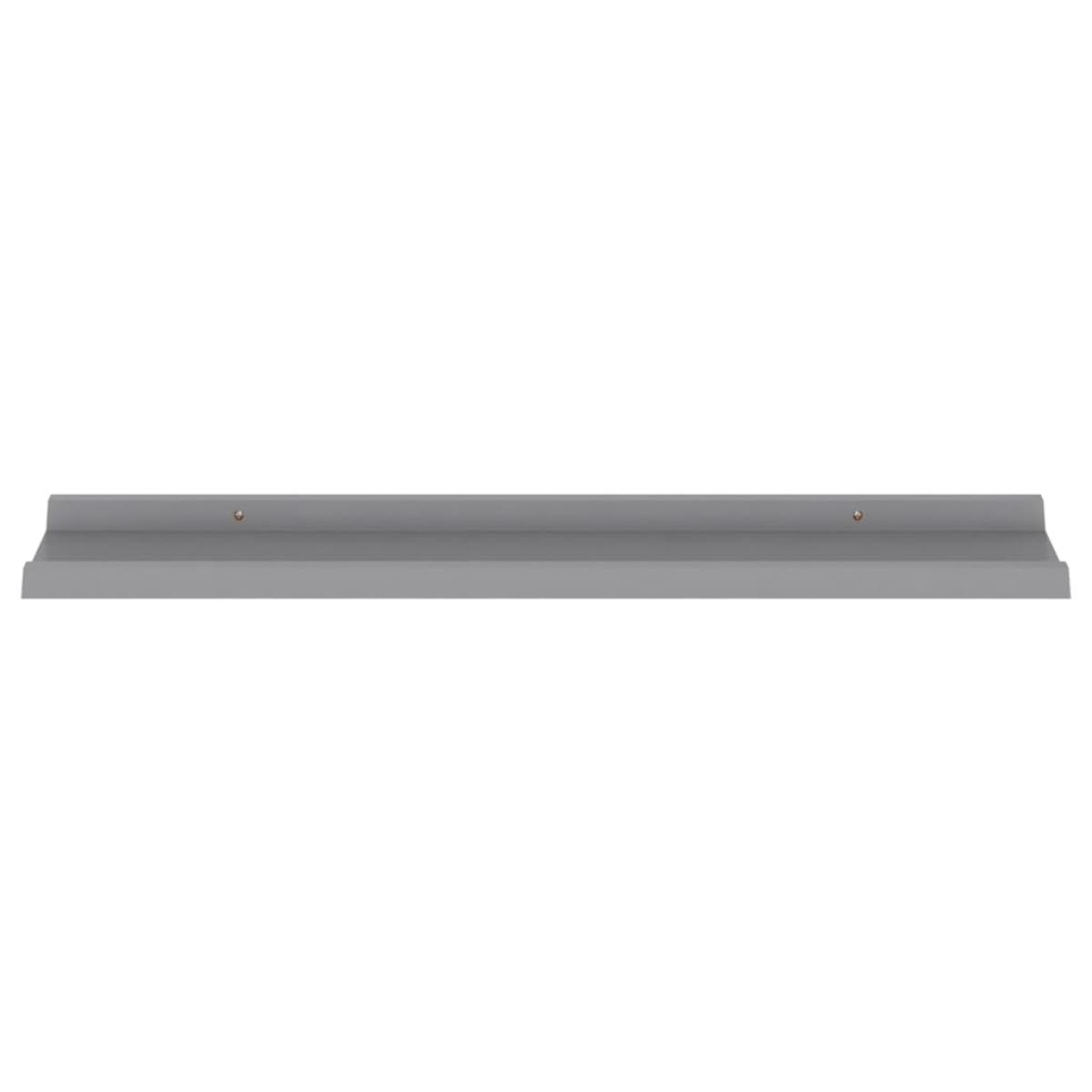 Estantes de pared 4 unidades gris 80x9x3 cm