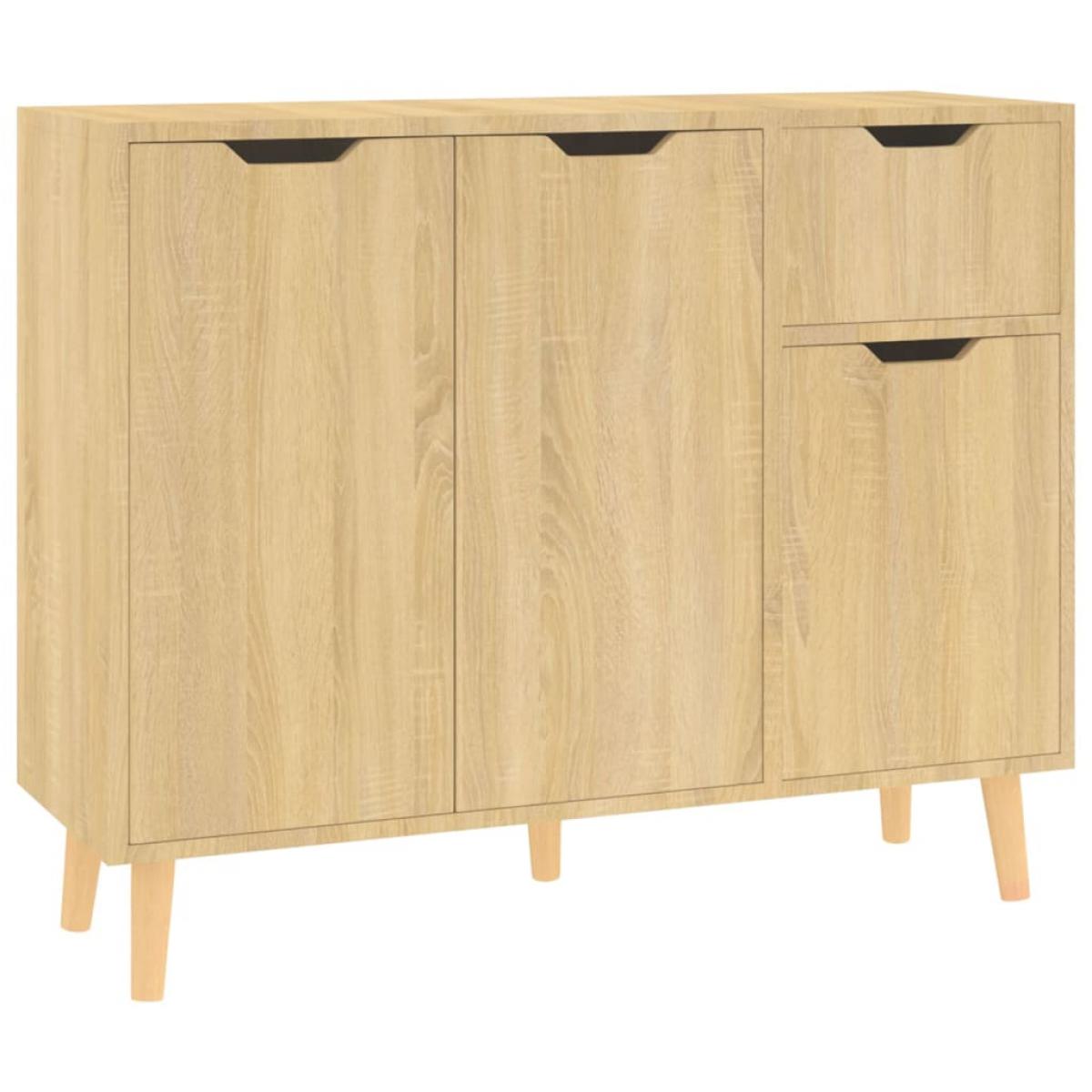 Aparador de madera de ingeniería roble Sonoma 90x30x72 cm