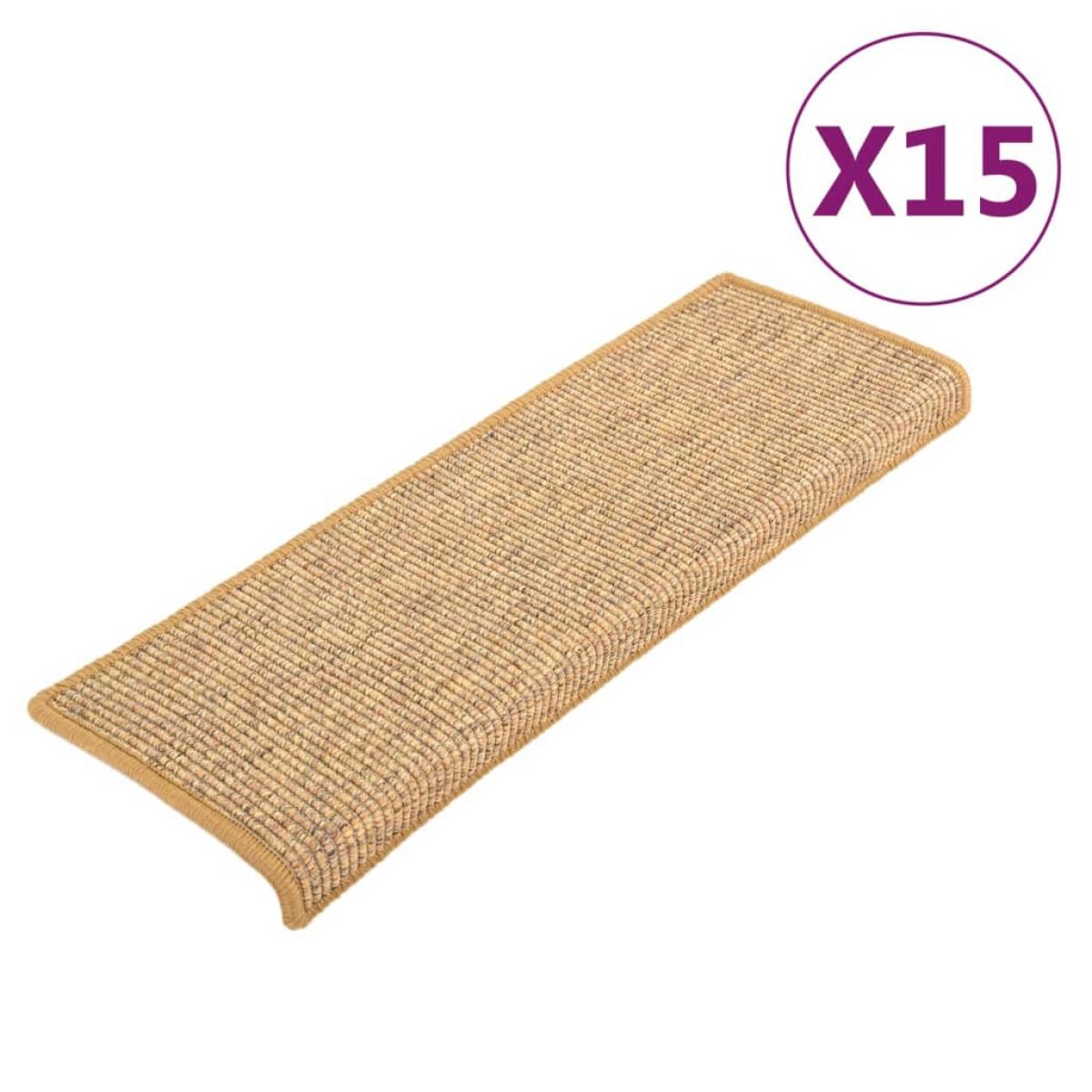 Alfombrilla autoadhesiva escalera 15 uds naranja 65x21x4 cm