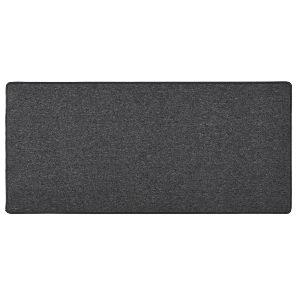 Alfombra de pasillo gris antracita 50x100 cm