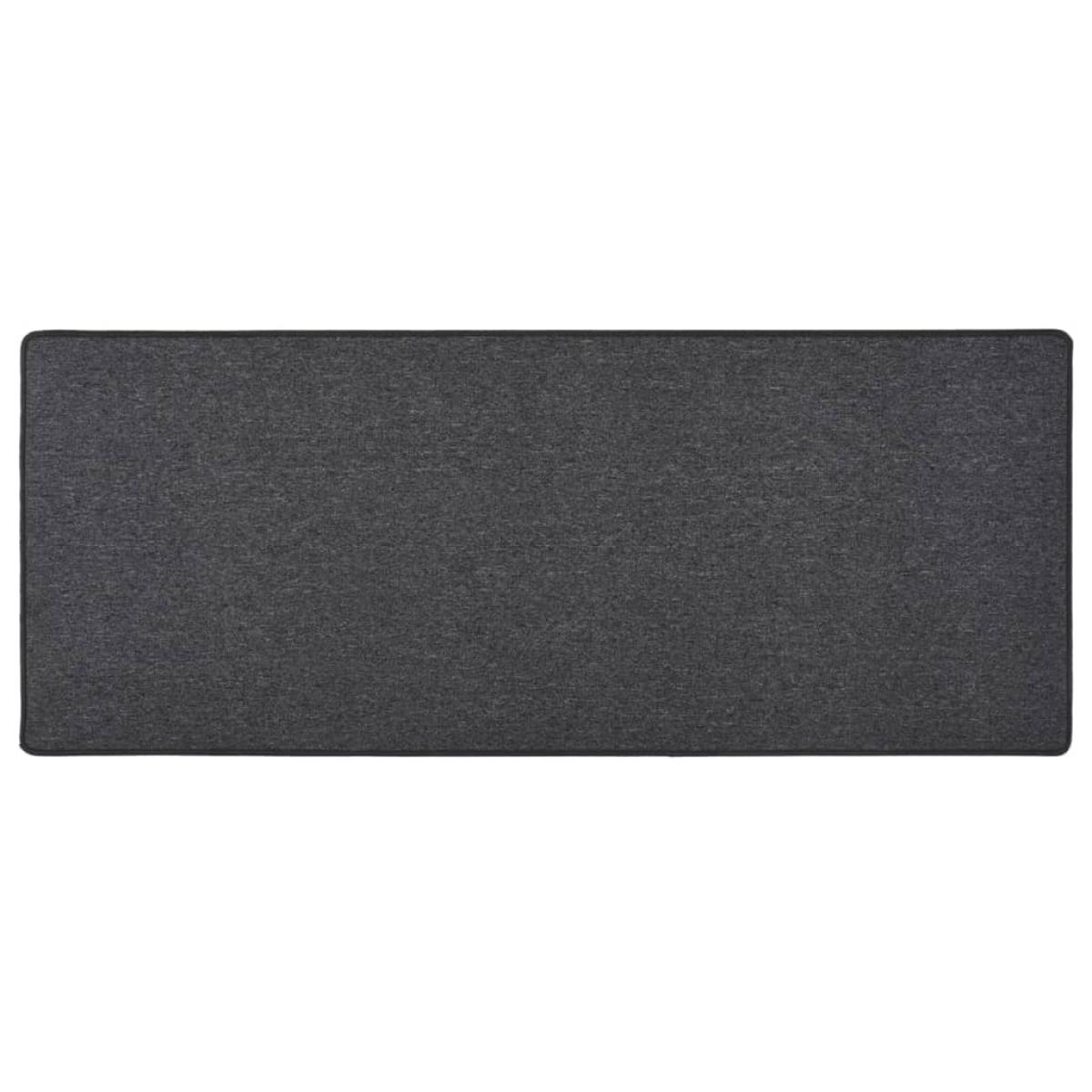 Alfombra de pasillo gris antracita 80x200 cm