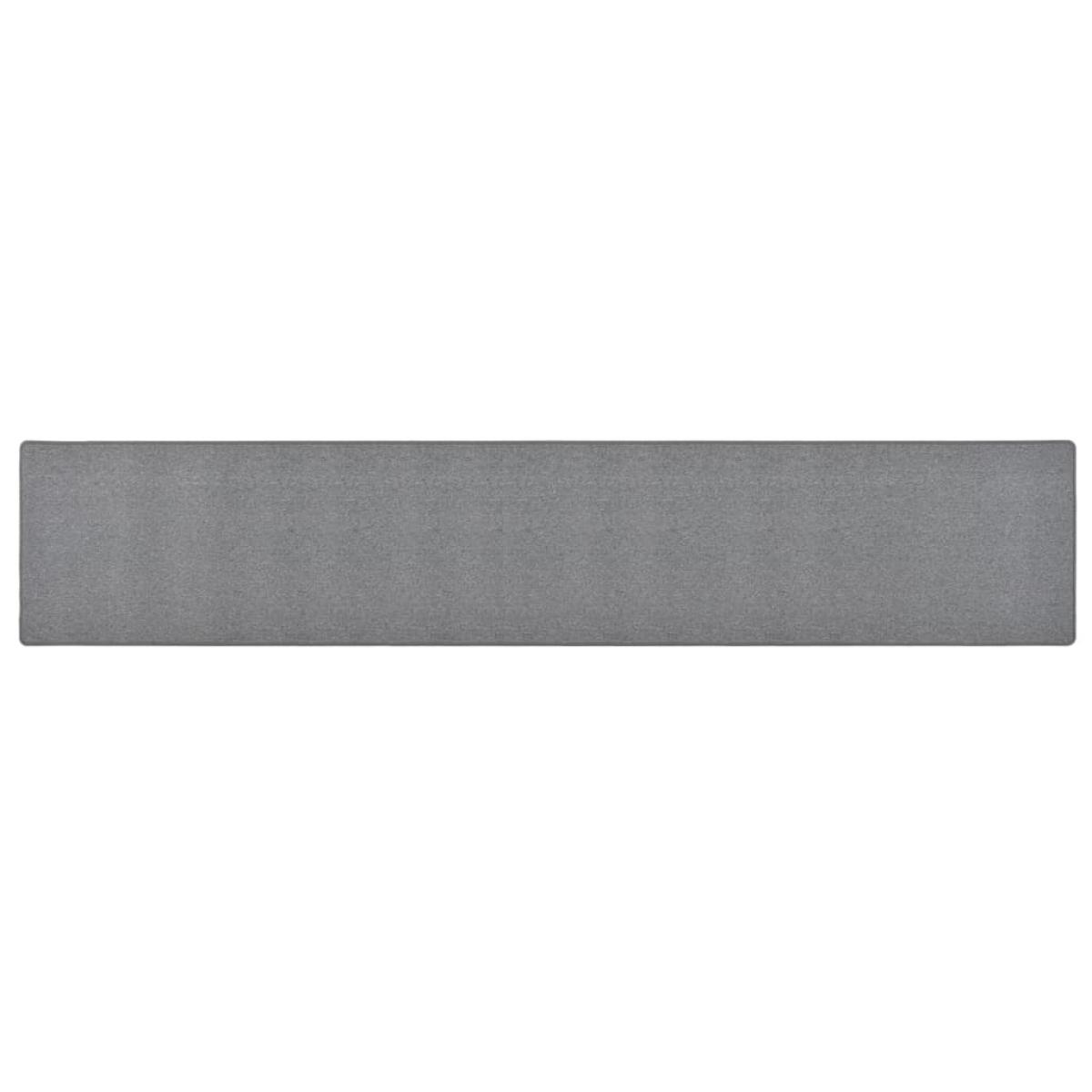 Alfombra de pasillo gris oscuro 50x300 cm