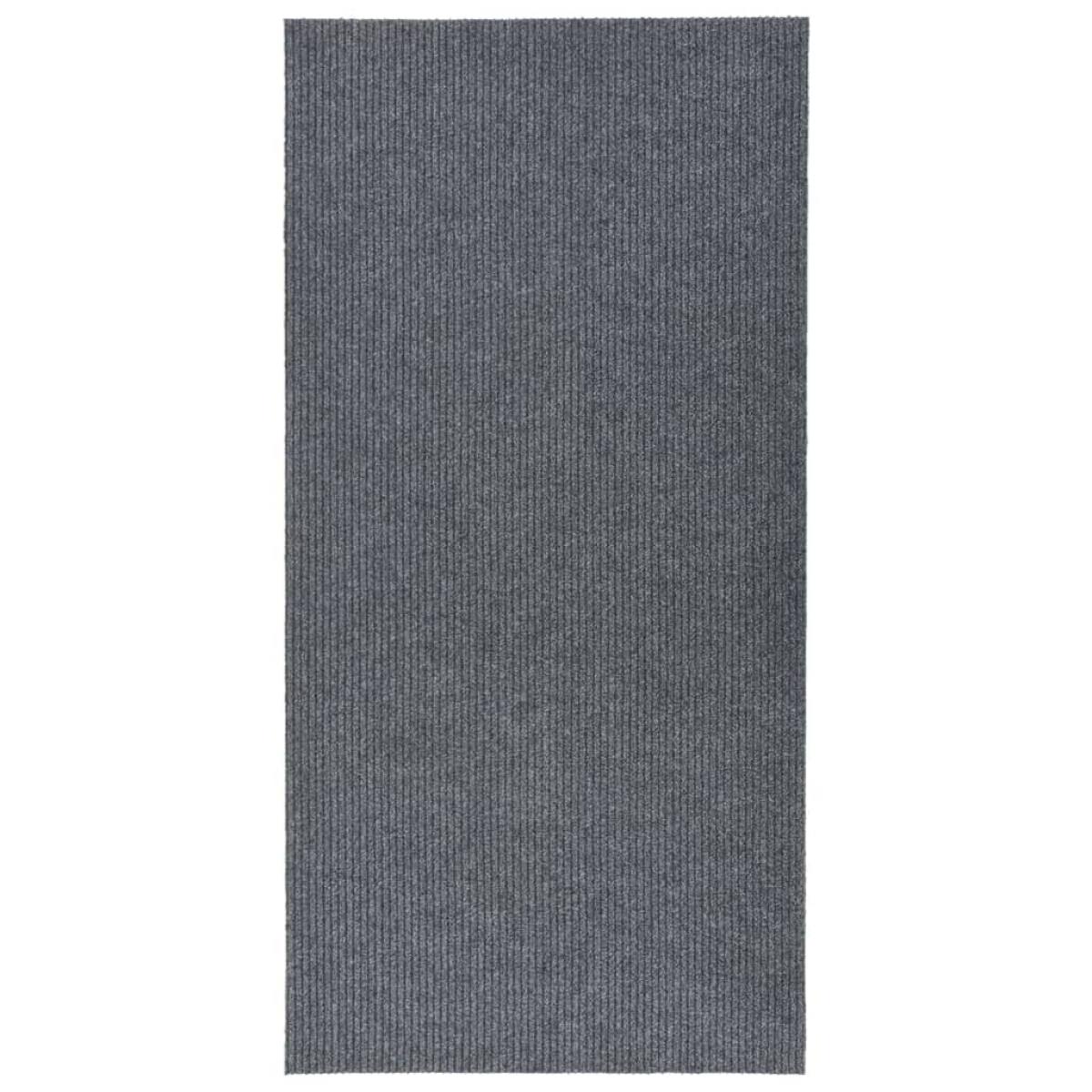 Alfombra de pasillo atrapa suciedad 100x200 cm gris