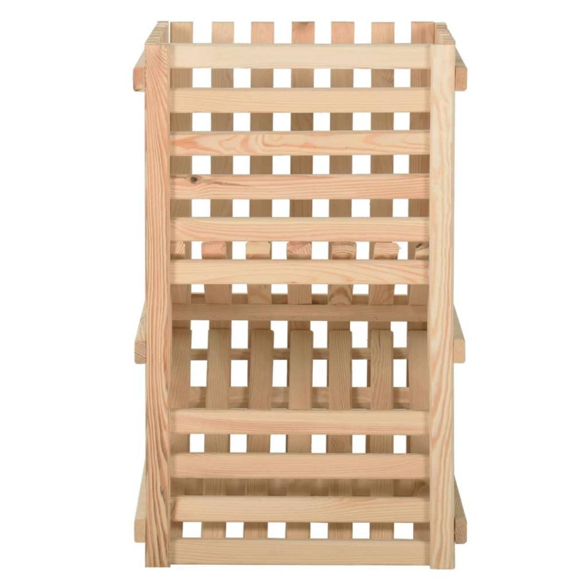 Caja para patatas madera maciza de pino 50x50x80 cm