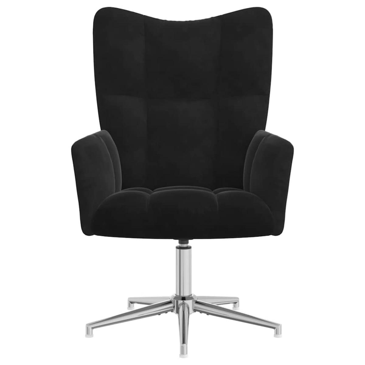Sillón de relax de terciopelo negro