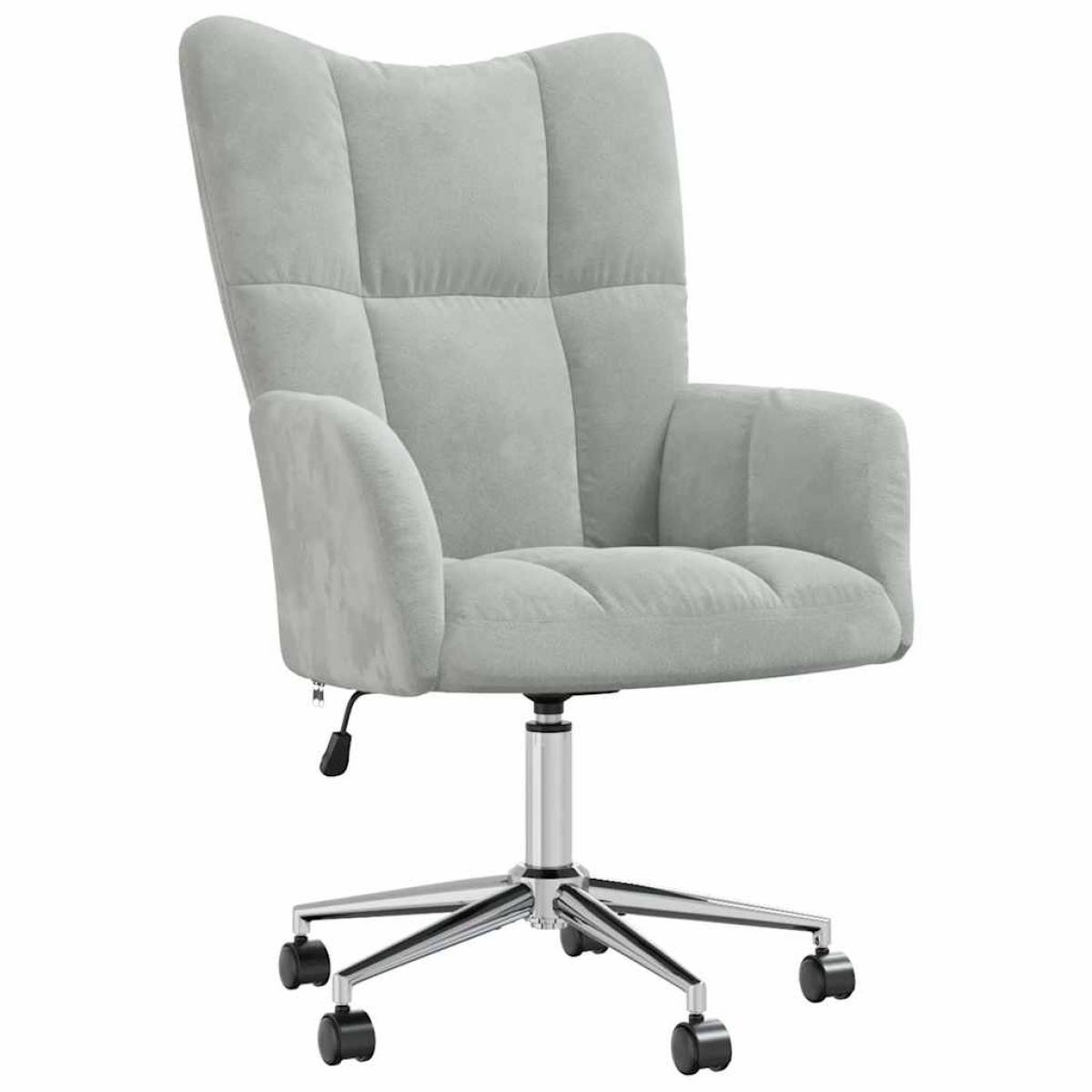 Sillón de relax de terciopelo gris claro