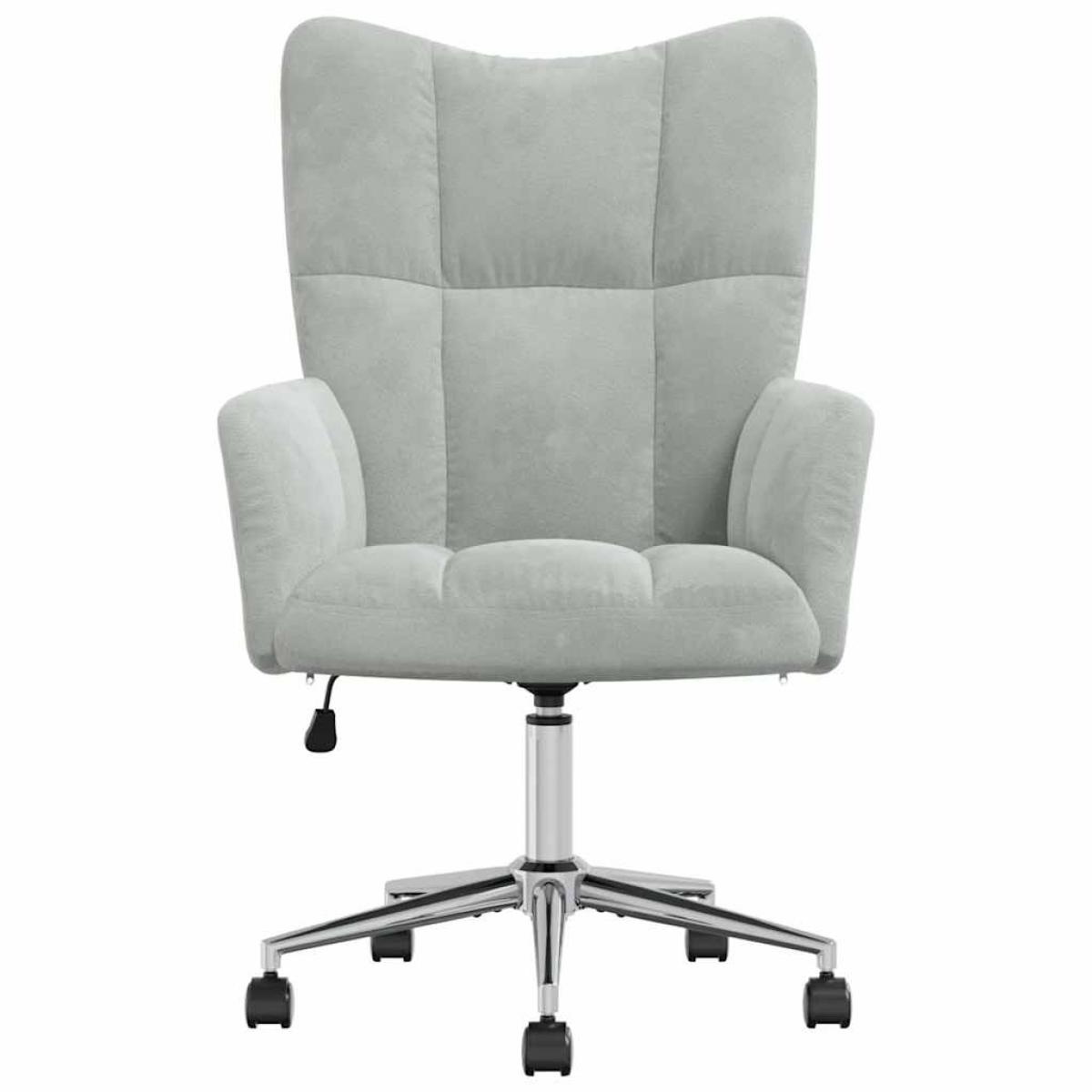 Sillón de relax de terciopelo gris claro