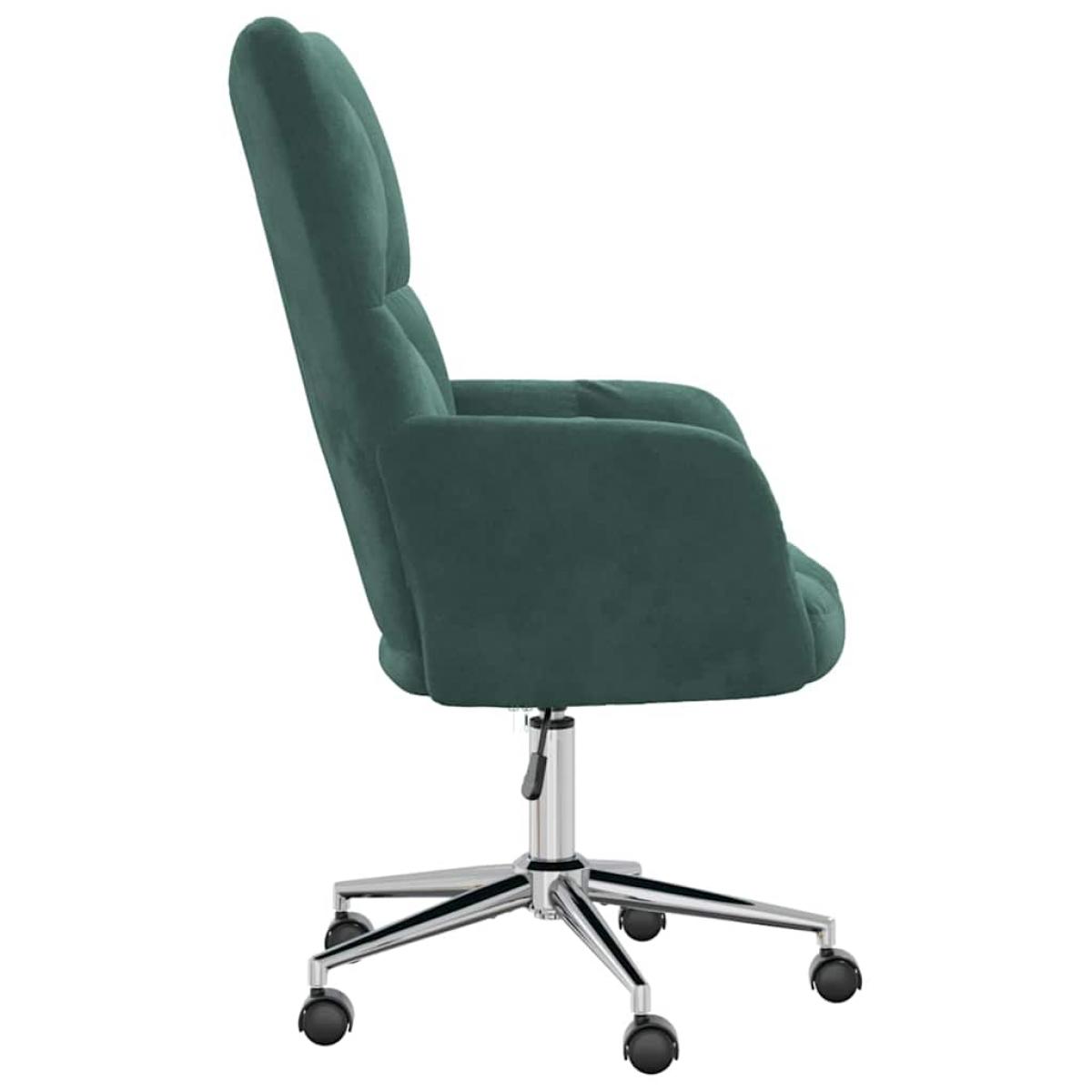 Silla de relajación de terciopelo verde oscuro