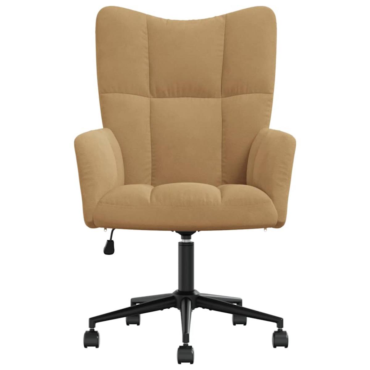 Sillón de relax de terciopelo marrón