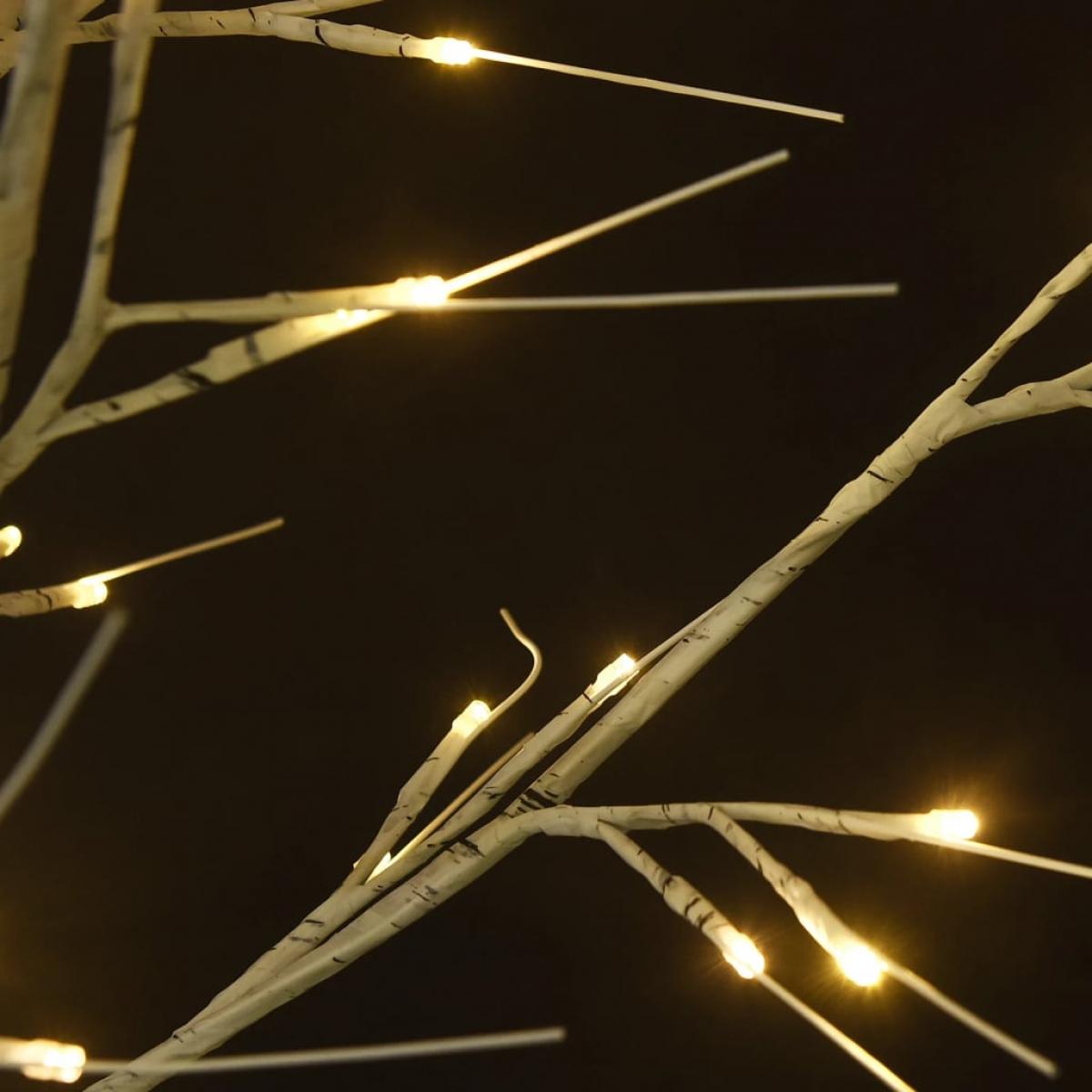 Árbol de Navidad LED blanco cálido sauce interior exterior 2,2m