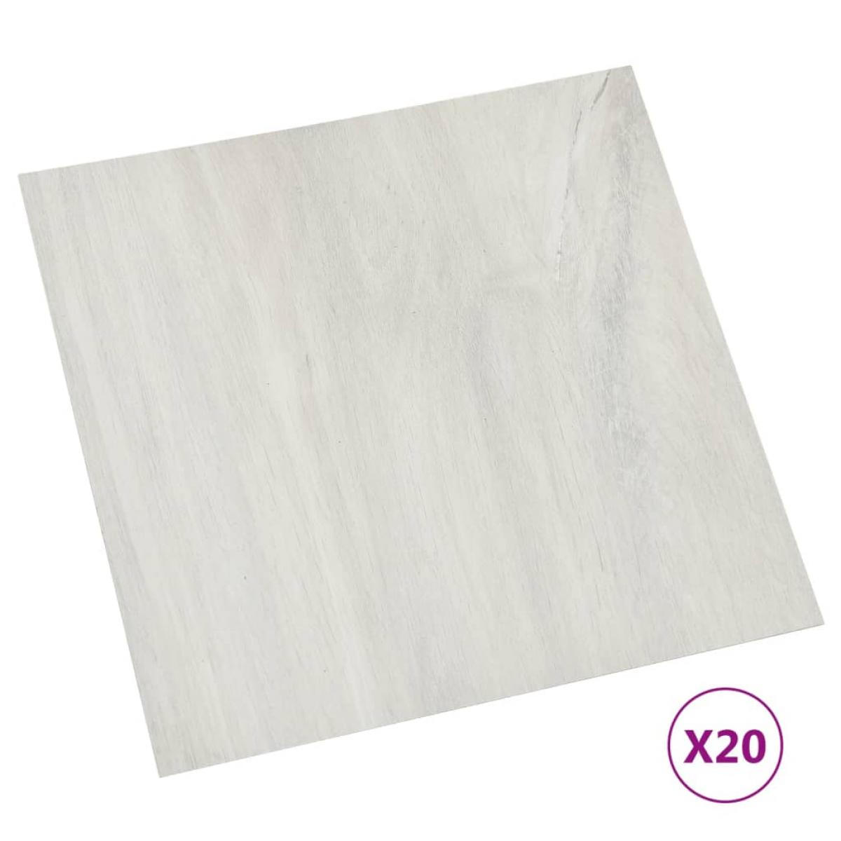 Tarimas autoadhesivas 20 unidades PVC 1,86 m² crema