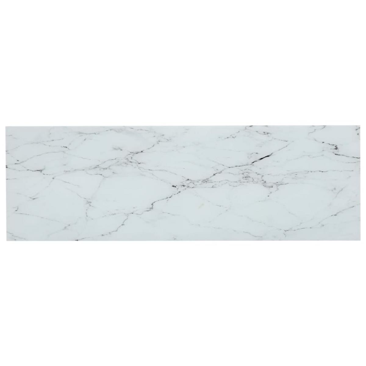 Estantería transparente y blanco mármol vidrio 100x36x90 cm