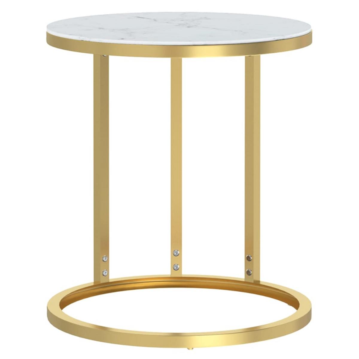 Mesa Auxiliar Acrílica Con Patas De Metal Dorado Transparent | Meses Sin Interés