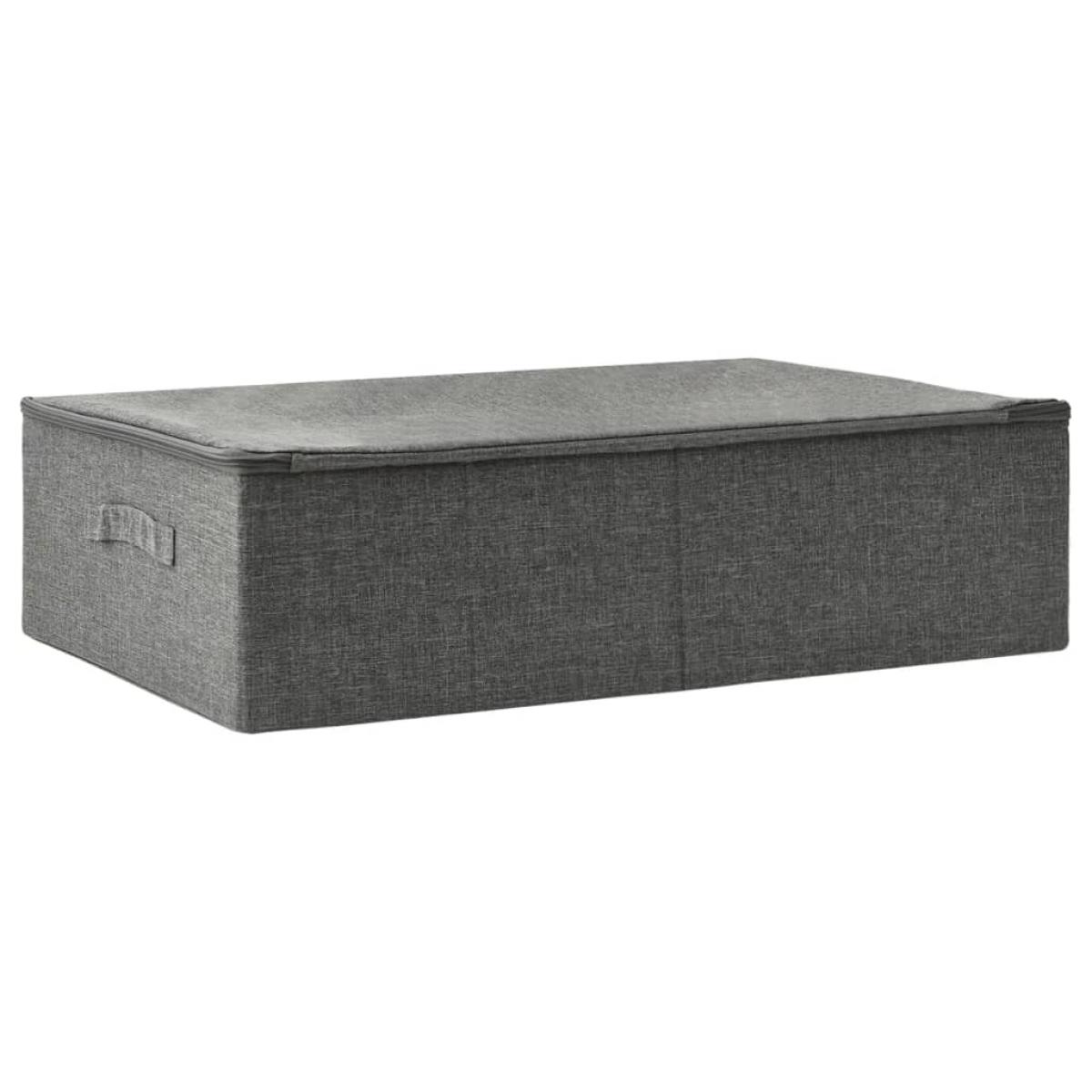 Caja de almacenaje tela gris antracita 70x40x18 cm