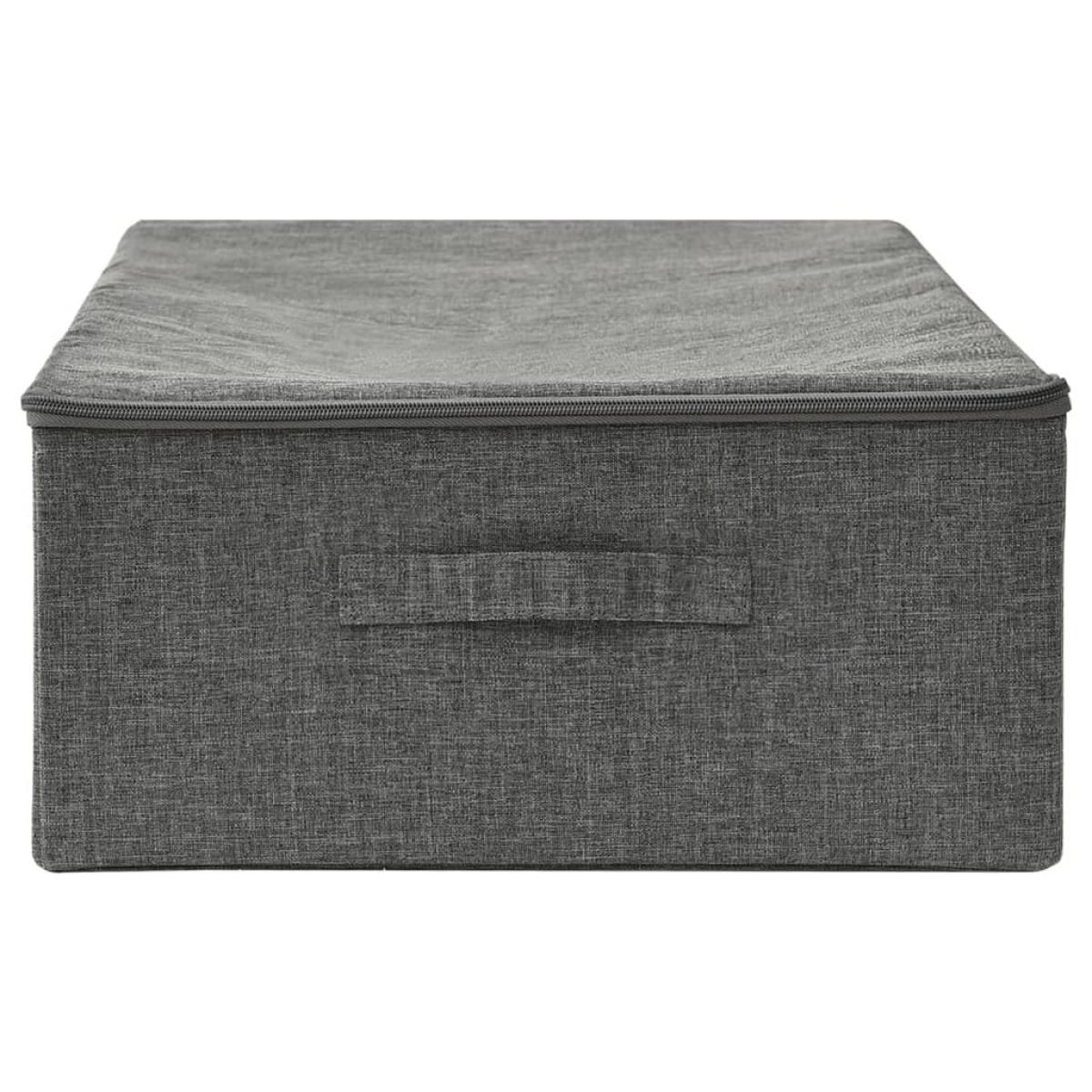 Caja de almacenaje tela gris antracita 70x40x18 cm