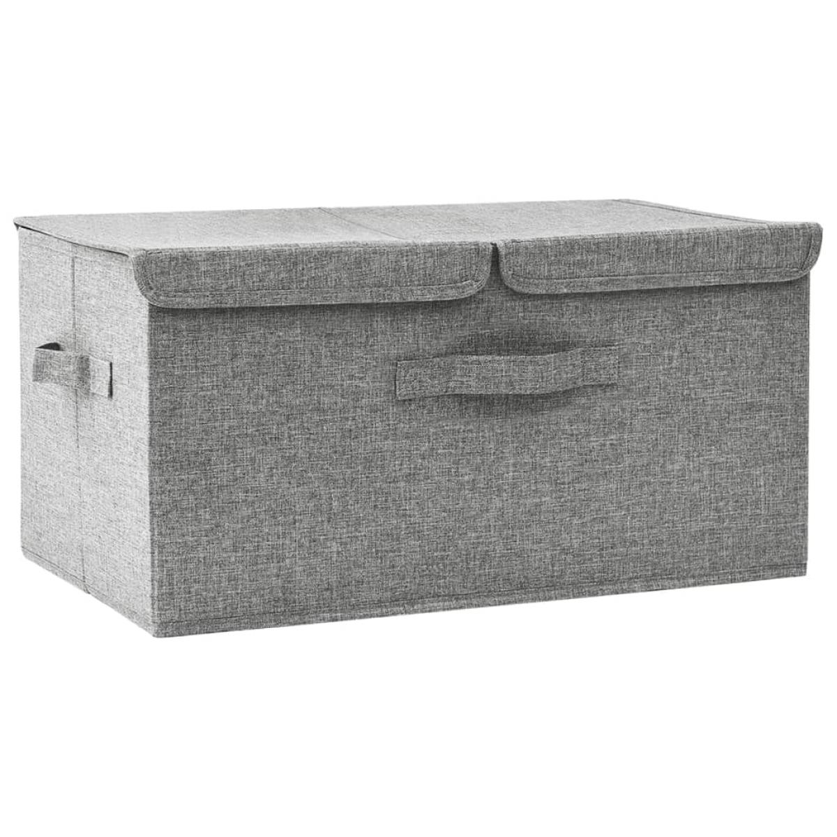 Caja de almacenaje tela gris 50x30x25 cm
