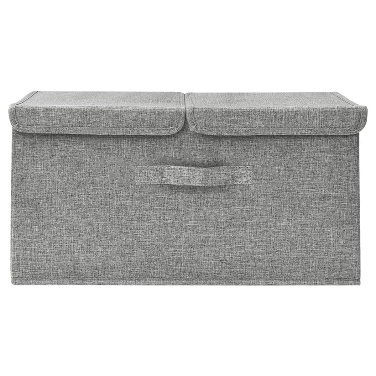 Caja de almacenaje tela gris 50x30x25 cm